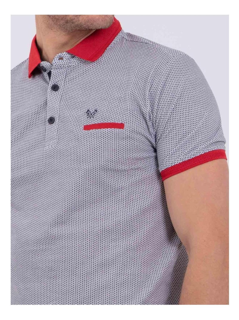 Polo manches courtes pur coton PIVOLKAN Rouge - Kiabi