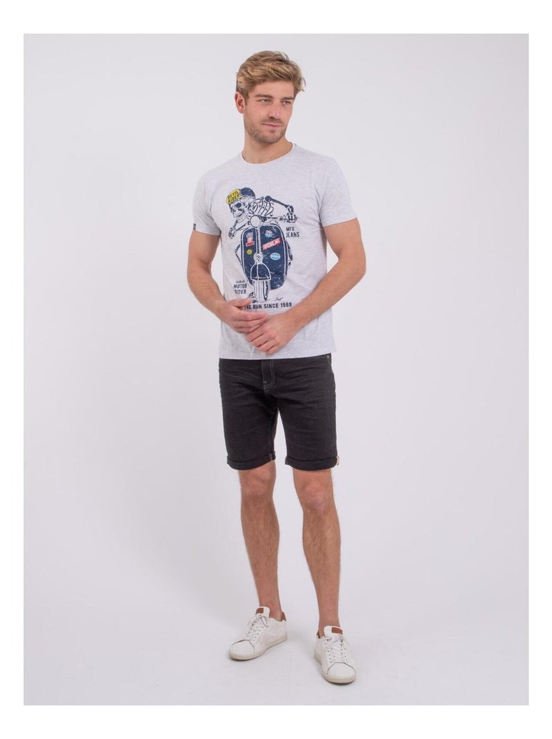 Polo manches courtes pur coton POUFASA Gris - Kiabi