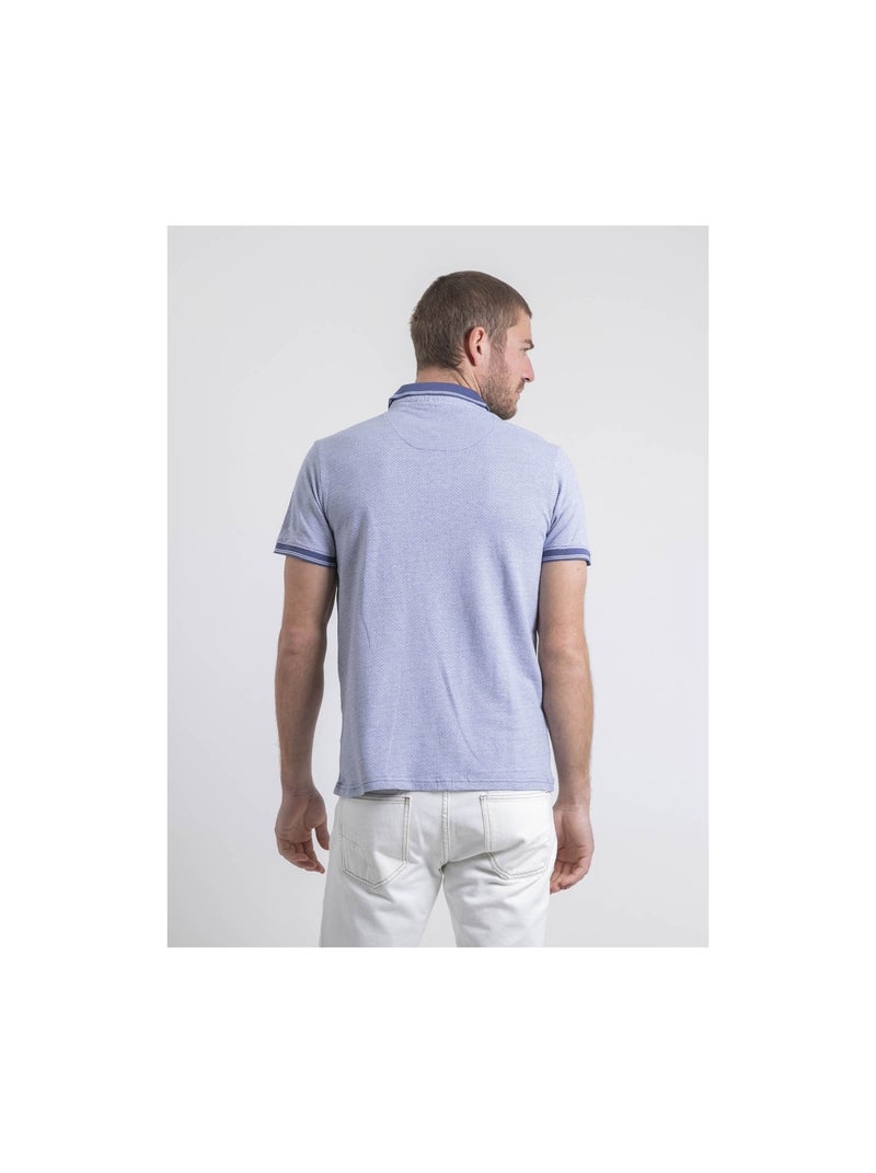 Polo manches courtes pur coton POULORIS Bleu - Kiabi