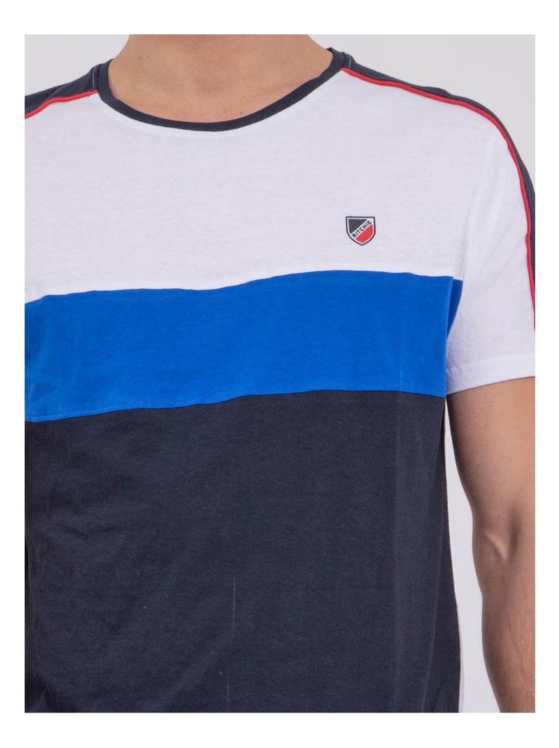Polo manches courtes pur coton PROSID Bleu marine - Kiabi