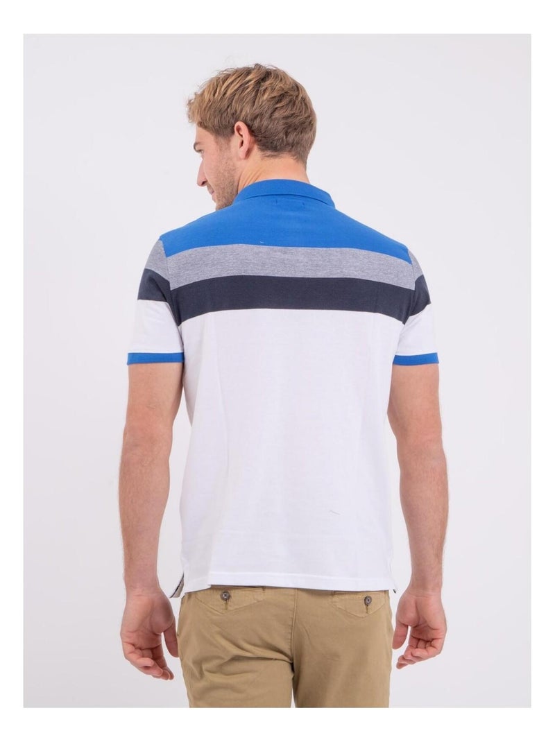 Polo manches courtes pur coton PROSID Bleu roi - Kiabi
