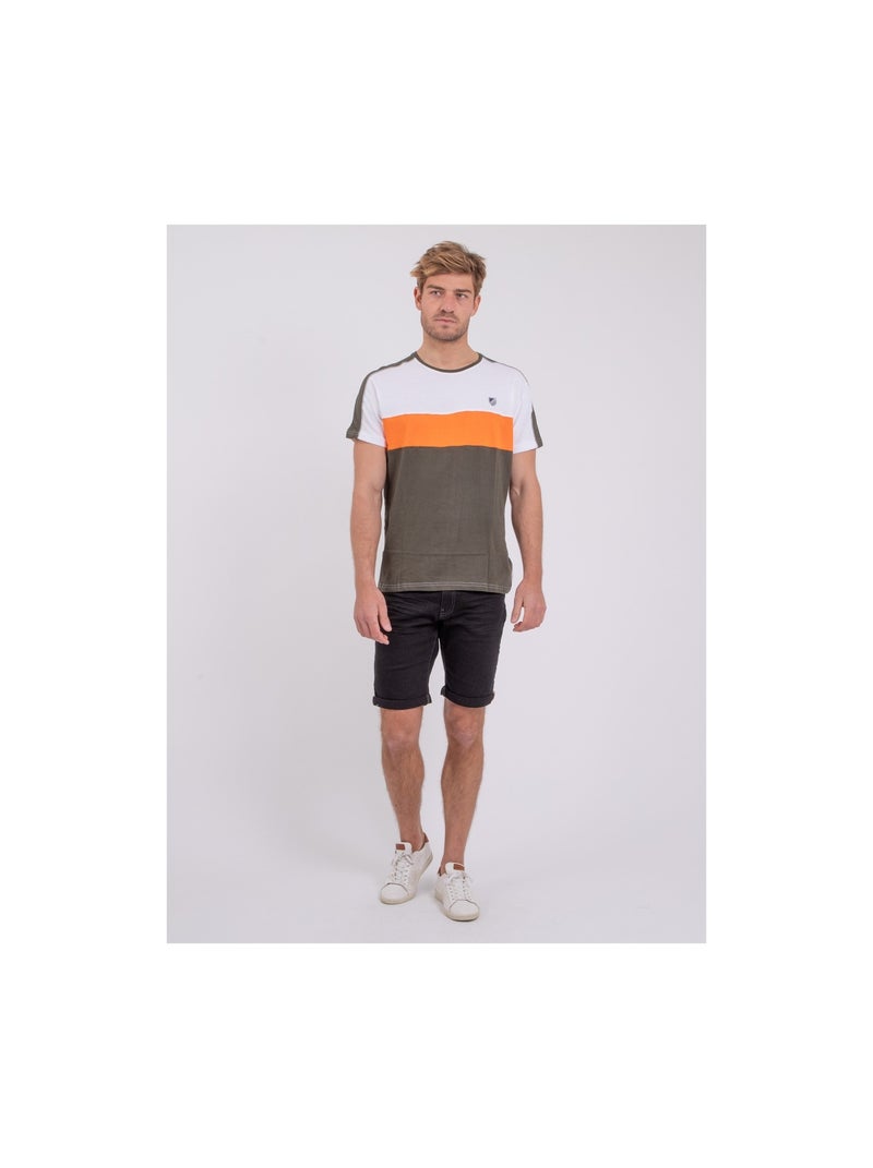 Polo manches courtes pur coton PROSID Kaki - Kiabi