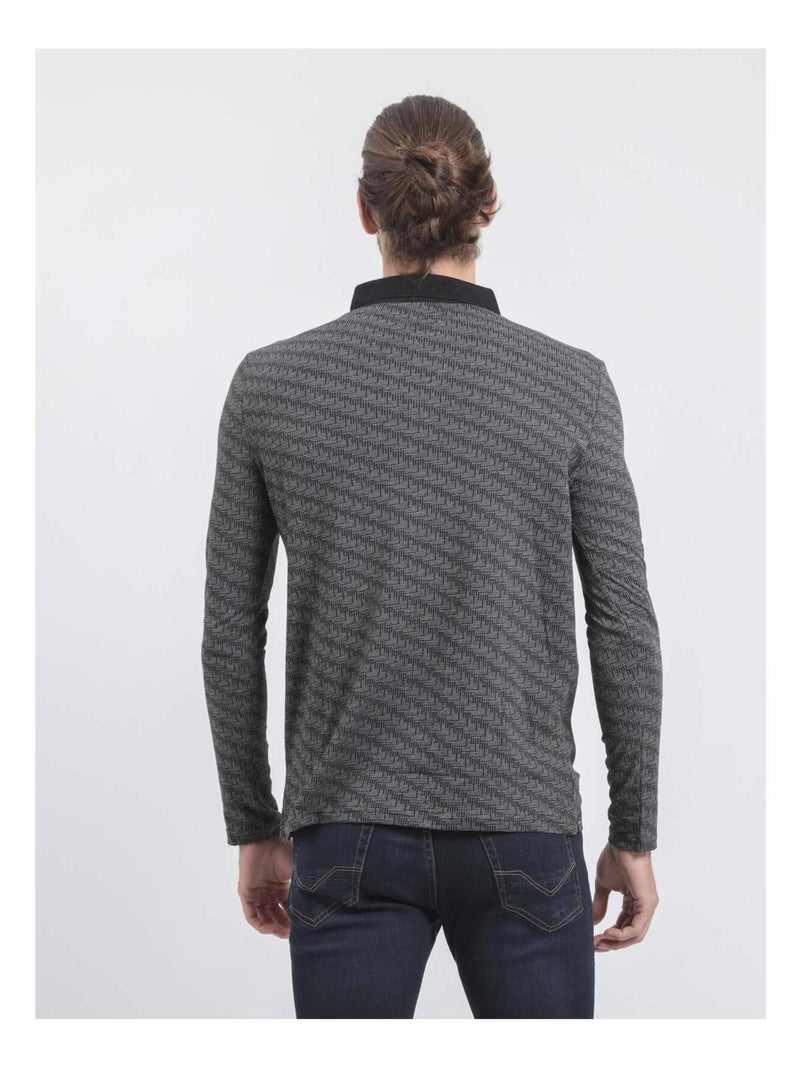 Polo manches courtes pur coton PURLY Noir - Kiabi