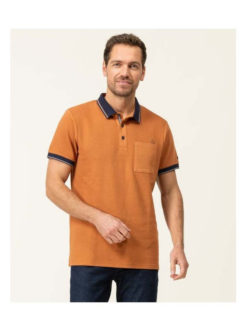Polo manches courtes rouille Homme Rouge - Kiabi