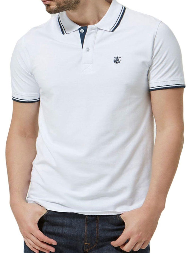 Polo manches courtes Selected Blanc Blanc - Kiabi