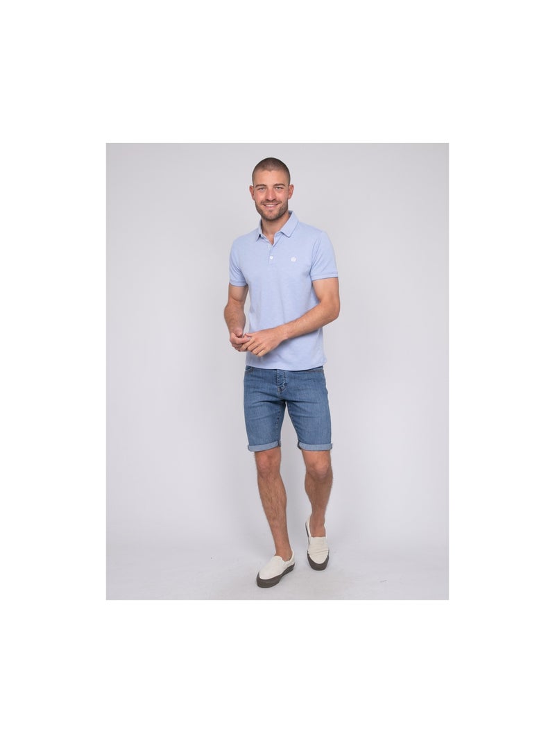 Polo manches courtes uni POLOKAI Bleu - Kiabi