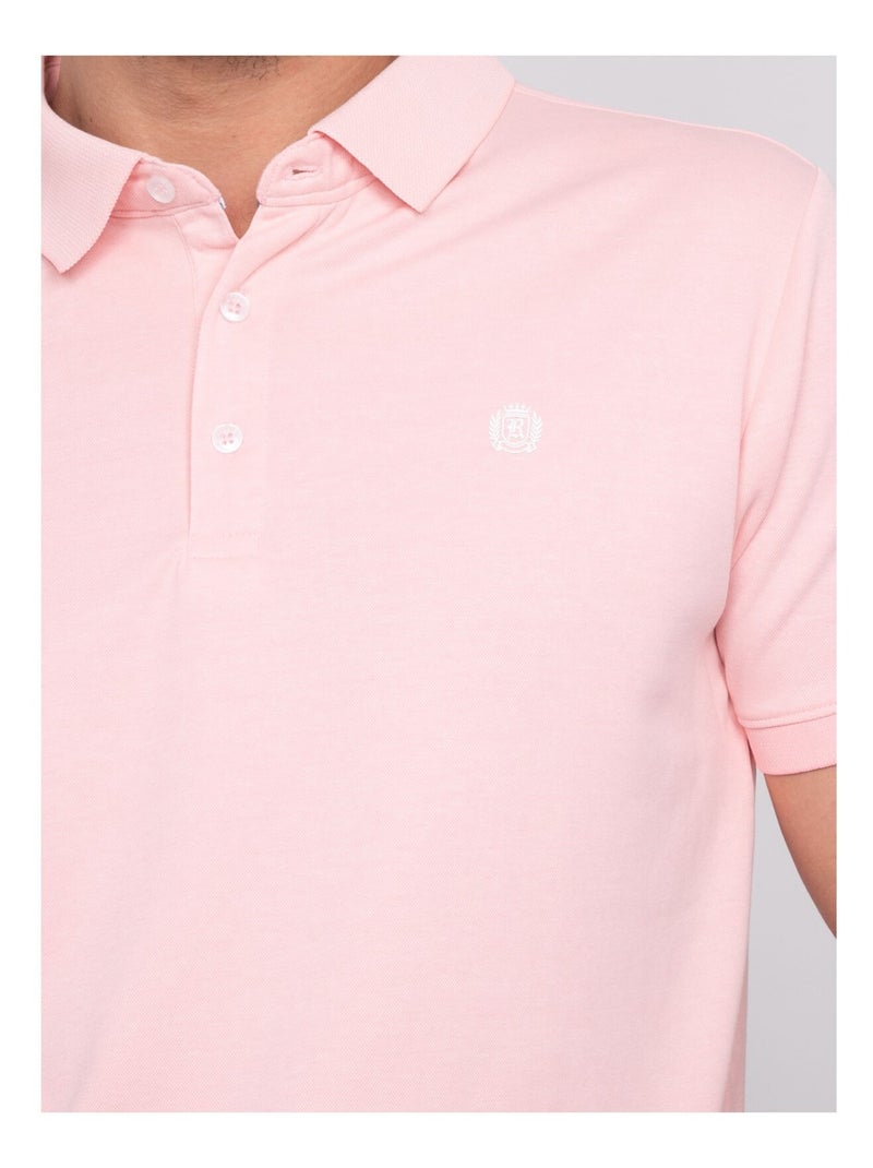 Polo manches courtes uni POLOKAI Rose - Kiabi
