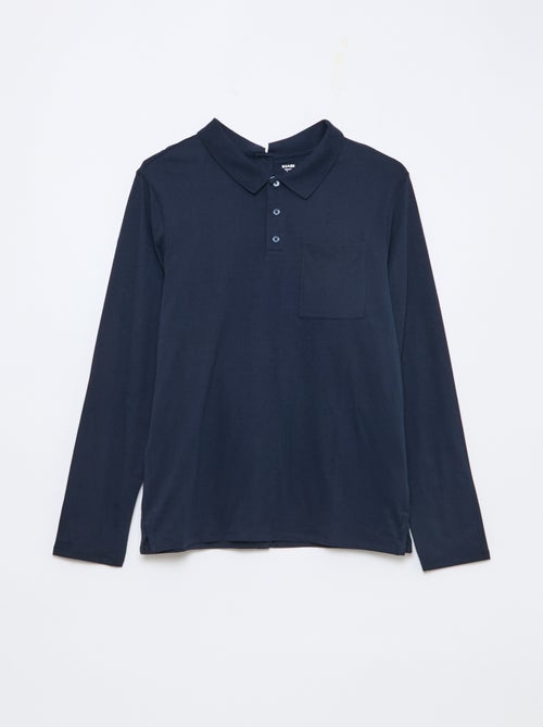 Polo manches longues - collection facile à enfiler - Kiabi