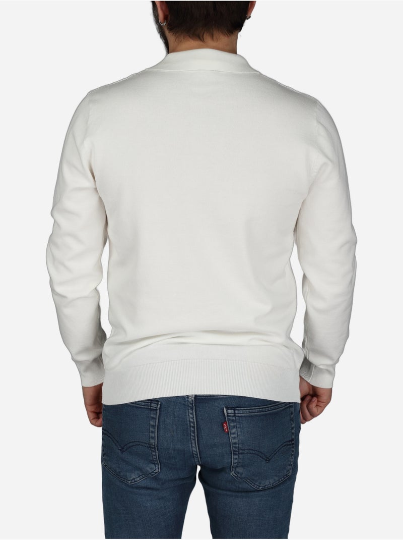 Polo manches longues - Frilivin Blanc - Kiabi