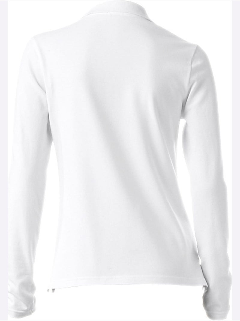 Polo Manches Longues - Taille Standard - helline Blanc - Kiabi