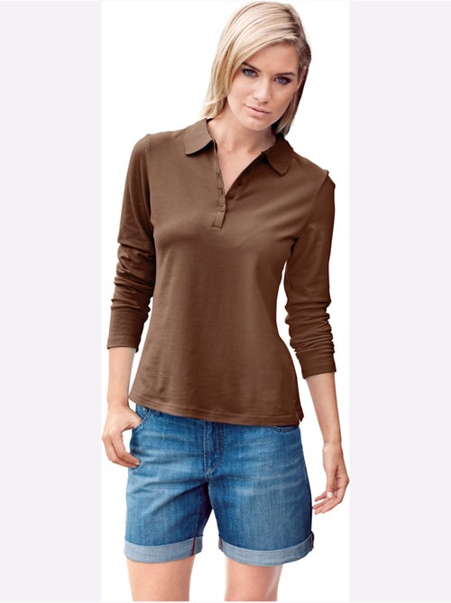 Polo Manches Longues - Taille Standard - Helline - Kiabi Polo Manches Longues - Taille Standard - Helline - Kiabi