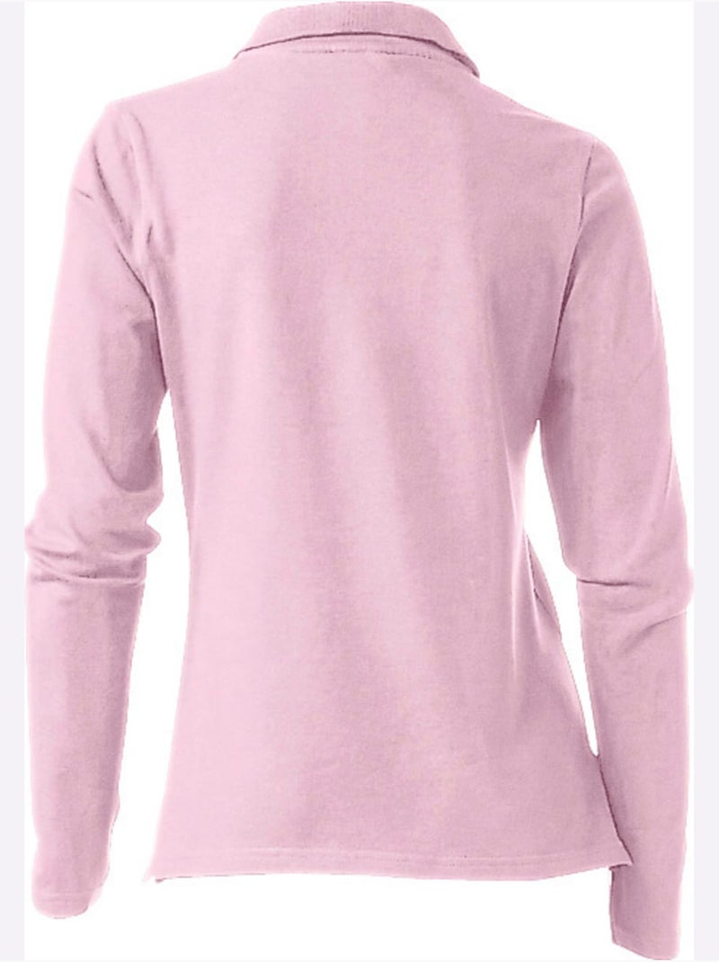 Polo Manches Longues - Taille Standard - Helline Rose - Kiabi