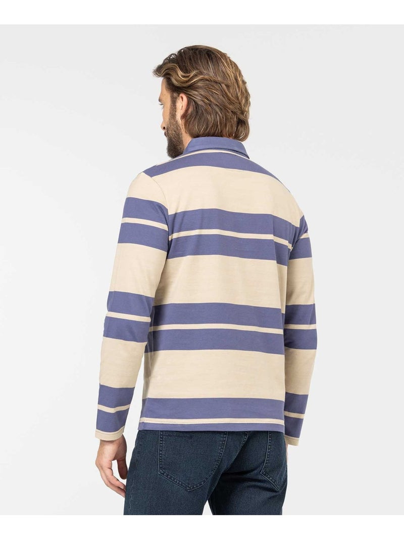 Polo manches longues - Terre de Marins Beige - Kiabi