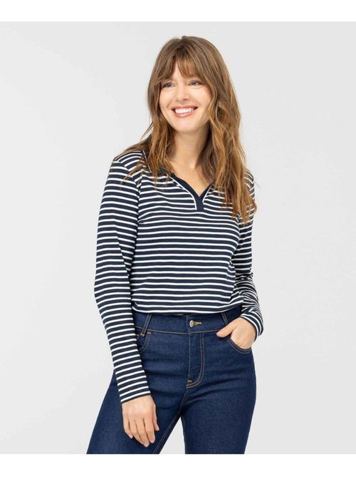 Polo manches longues - Terre de Marins - Kiabi