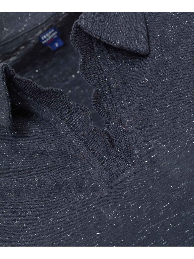 Polo manches longues - Terre de Marins Bleu - Kiabi