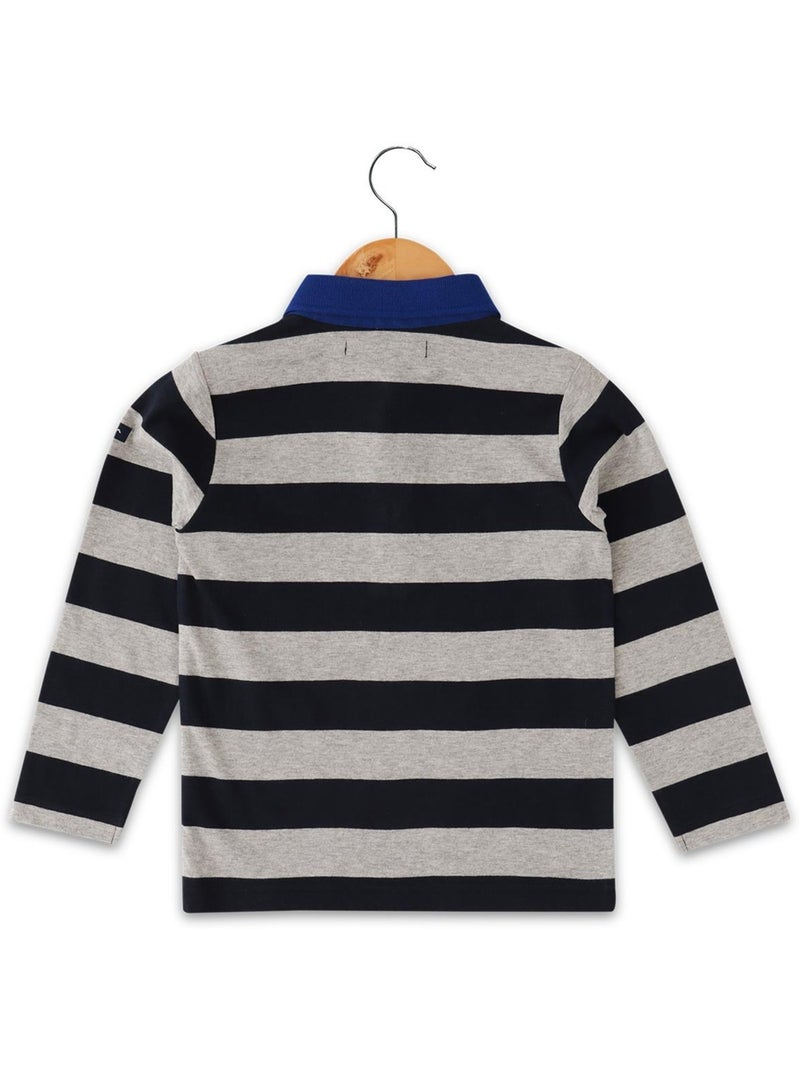 Polo manches longues - Terre de Marins Multicolore - Kiabi