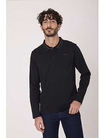 Polo manches longues 100% coton - terre de marins