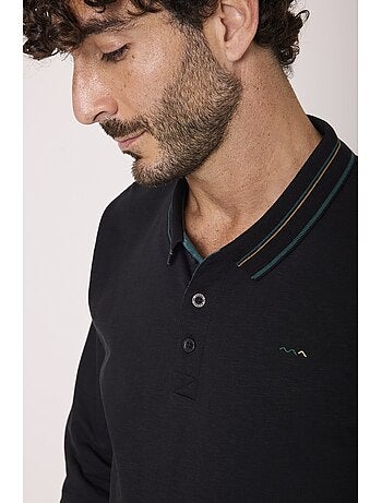 Polo manches longues 100% coton - terre de marins