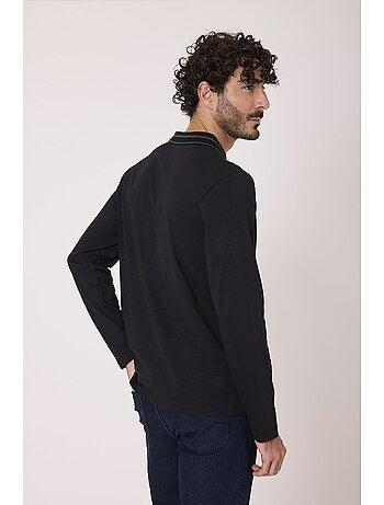 Polo manches longues 100% coton - terre de marins