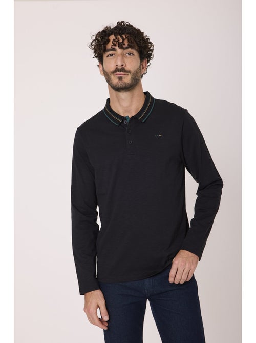 Polo manches longues 100% coton - terre de marins - Kiabi
