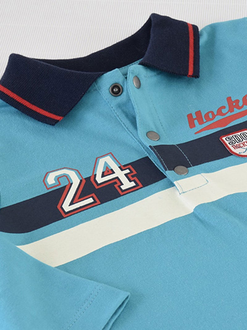 POLO MANCHES LONGUES BELTIG Bleu - Kiabi