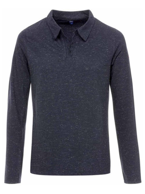 Polo manches longues bleu marine Femme - Kiabi