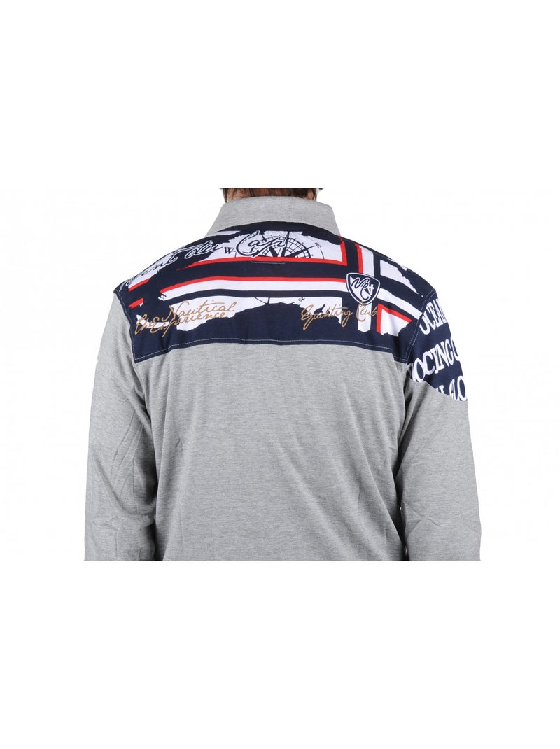 Polo manches longues   CALANK - VENT DU CAP Gris - Kiabi