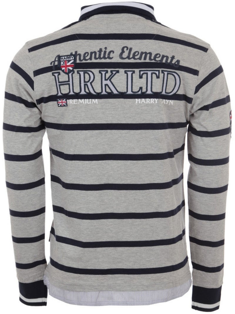 Polo manches longues   CALAORI - HARRY KAYN Gris - Kiabi