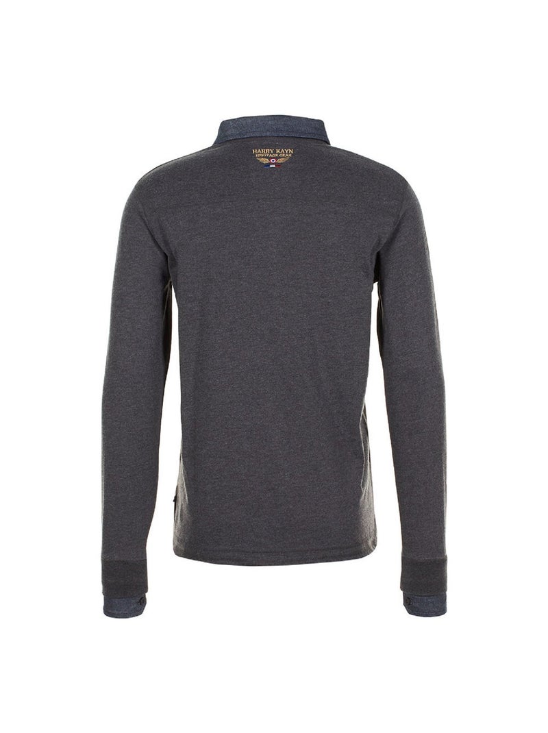 Polo manches longues   CAZBA - HARRY KAYN Gris - Kiabi
