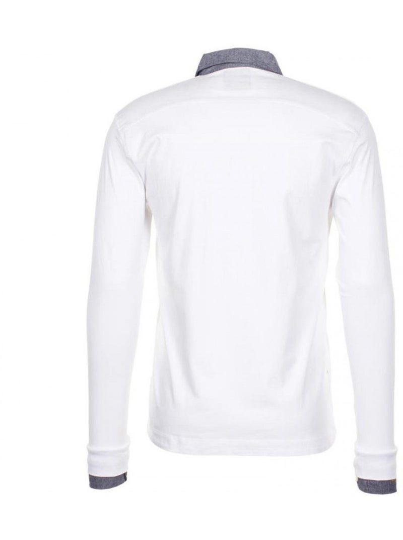 Polo manches longues   CAZBI - HARRY KAYN Blanc - Kiabi
