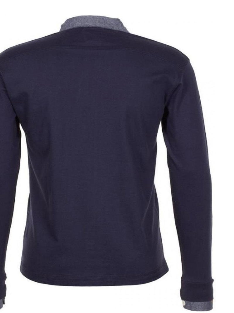 Polo manches longues   CAZBI - HARRY KAYN Bleu marine - Kiabi
