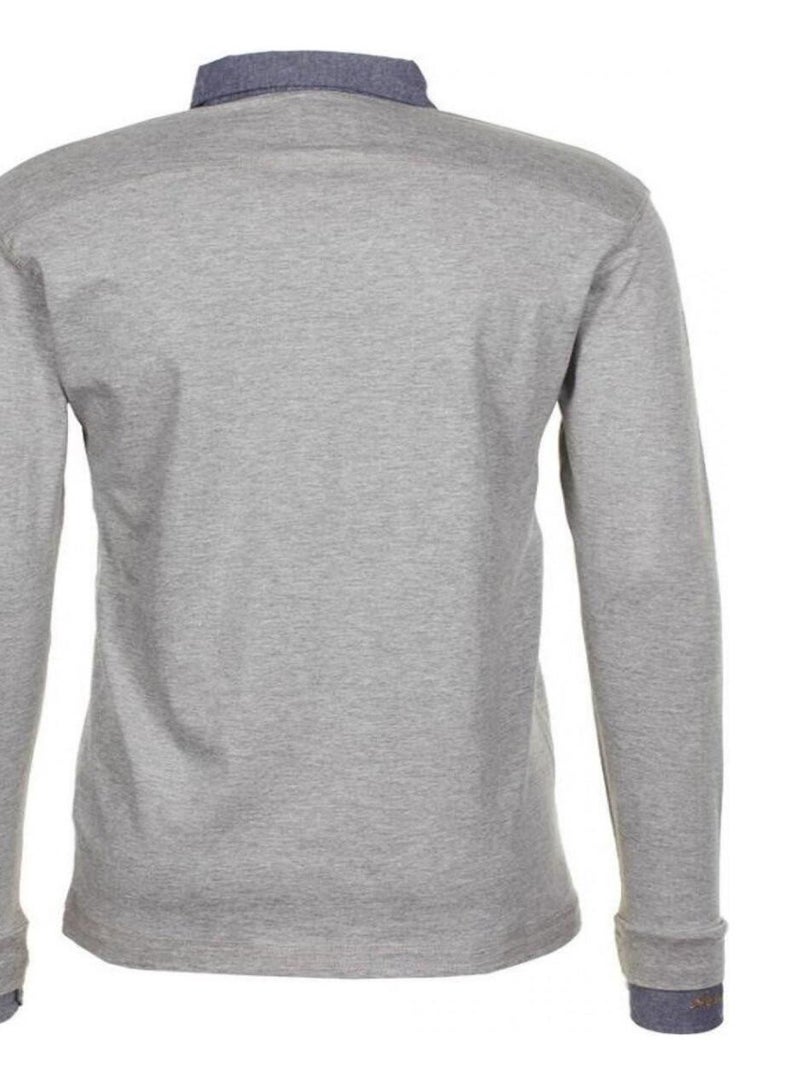Polo manches longues   CAZBI - HARRY KAYN Gris - Kiabi