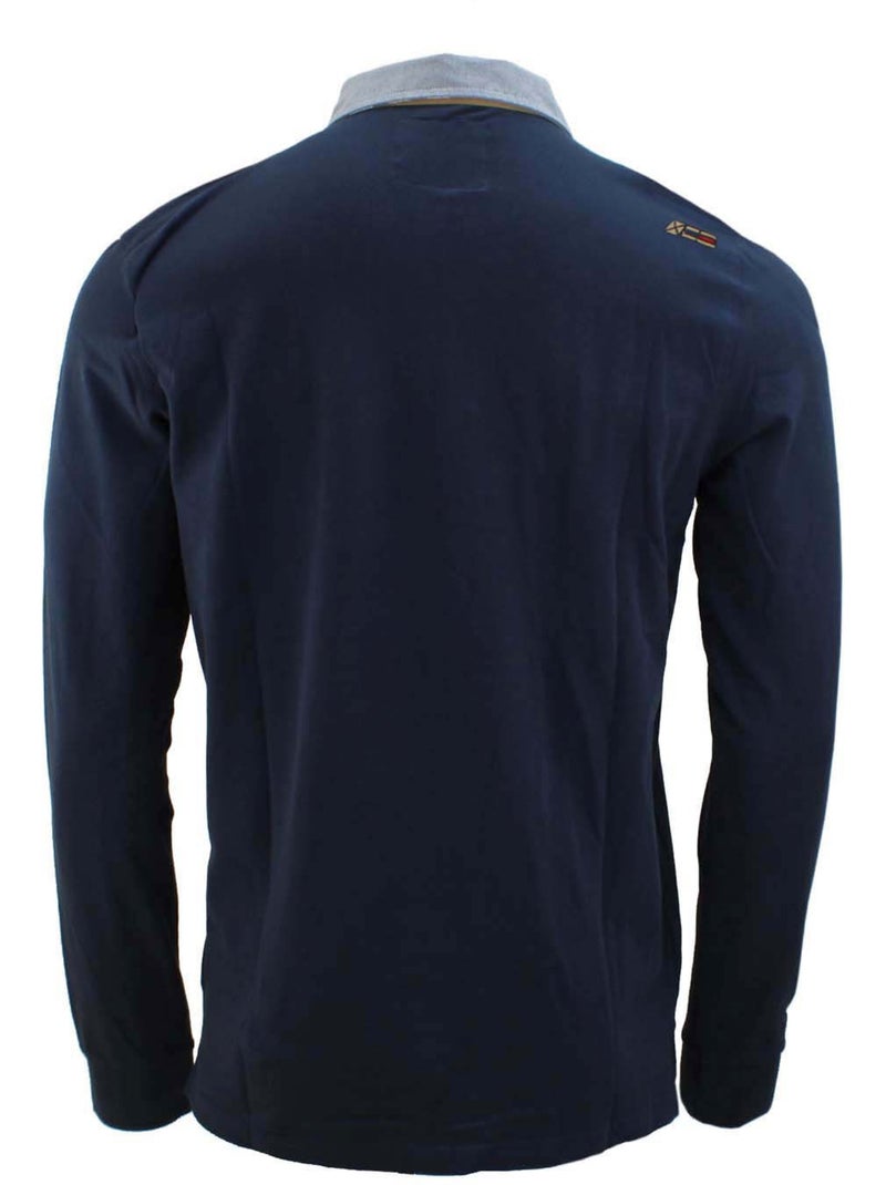 Polo manches longues   CEDICE - VENT DU CAP Bleu marine - Kiabi
