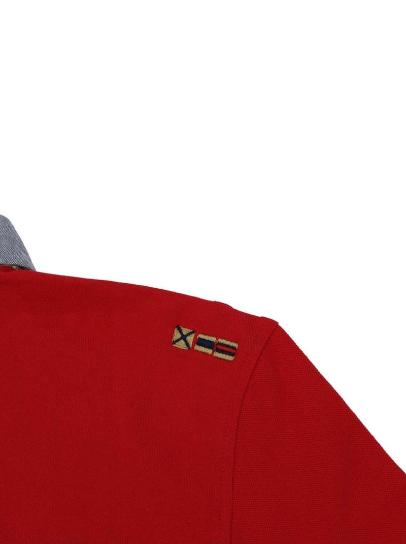 Polo manches longues   CEDICE - VENT DU CAP Rouge - Kiabi