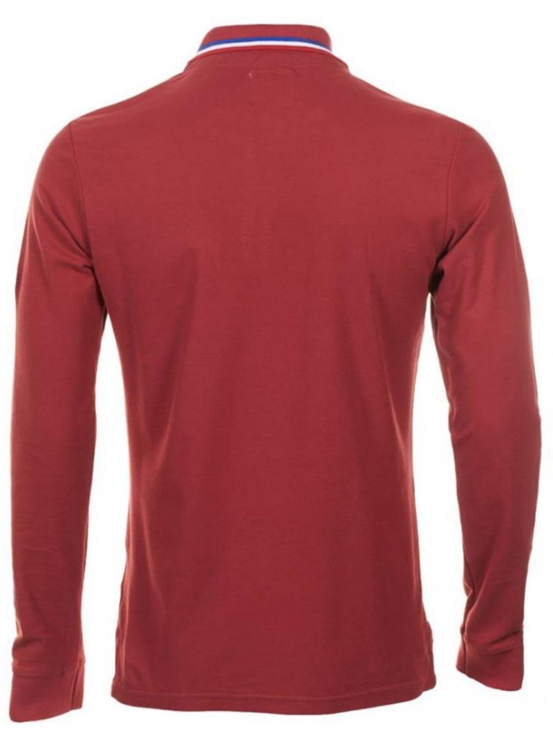 Polo manches longues   CILAR - DEGRE CELSIUS Rouge - Kiabi