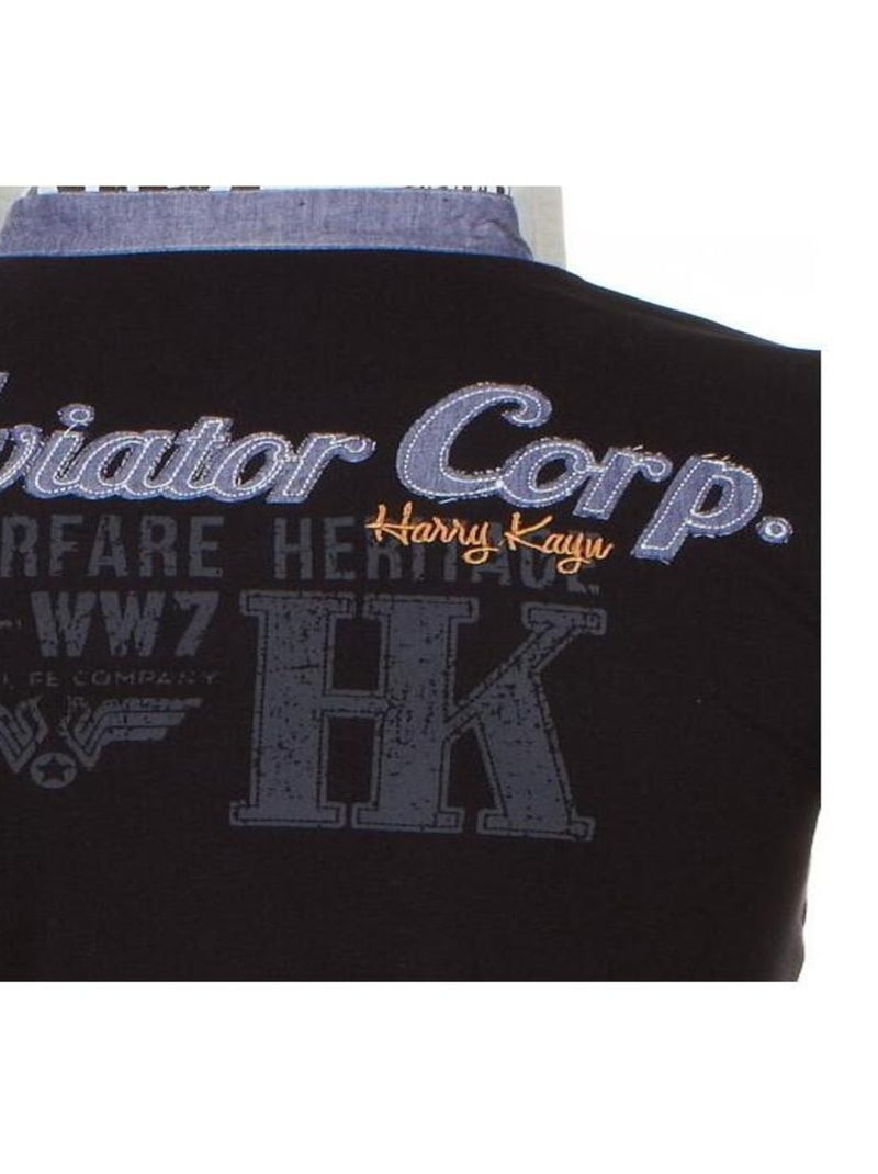 Polo manches longues   CORIDOR - HARRY KAYN Noir Noir - Kiabi