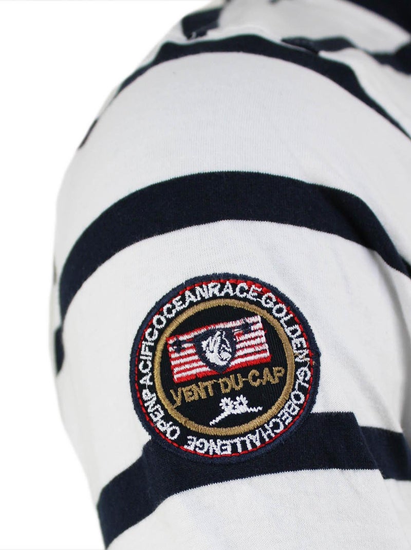 Polo manches longues   CRAOR - VENT DU CAP Bleu marine - Kiabi