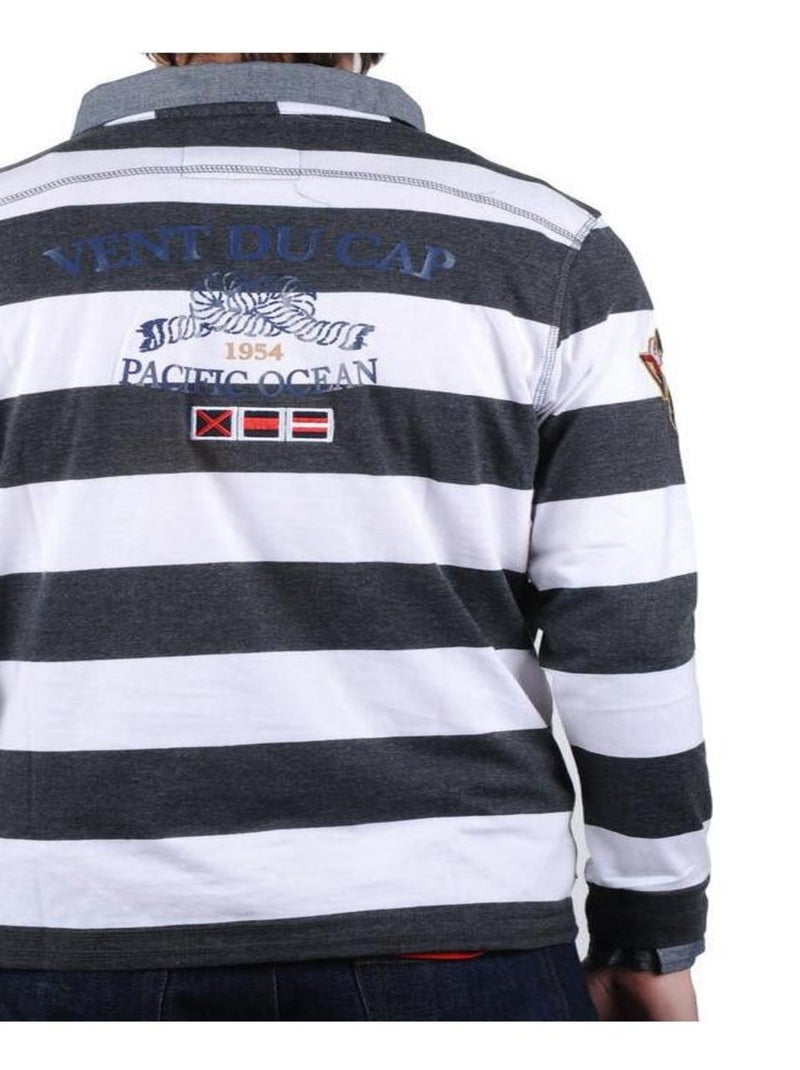 Polo manches longues   CRASTY - VENT DU CAP Gris - Kiabi