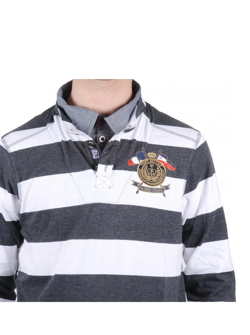 Polo manches longues   CRASTY - VENT DU CAP Gris - Kiabi