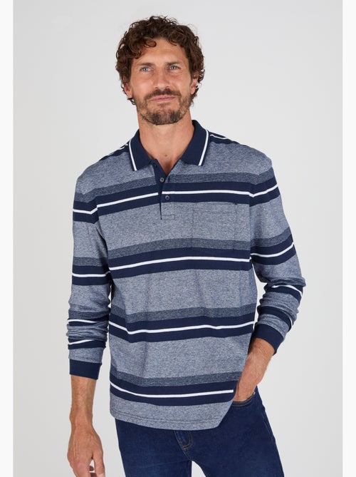 Polo manches longues en maille piquée - Damart - Kiabi