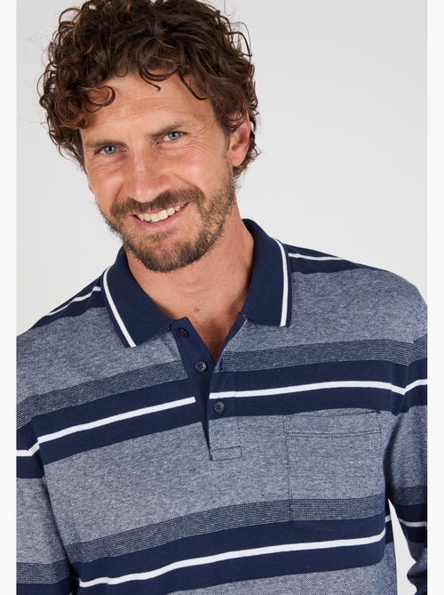 Polo manches longues en maille piquée - Damart - Kiabi