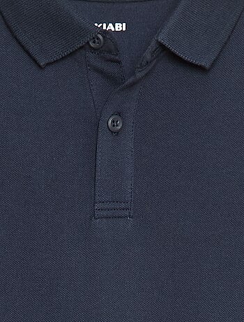 Polo manches longues en maille piquée