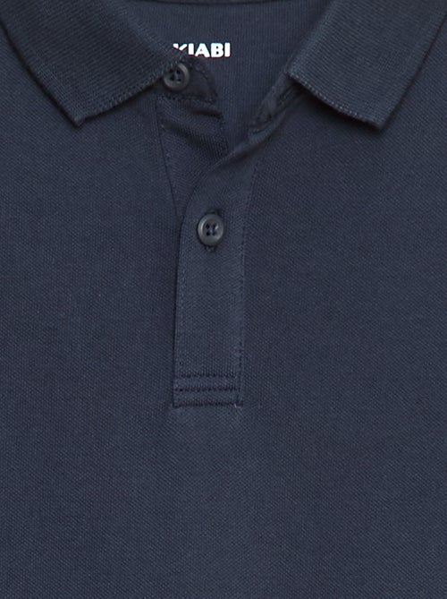 Polo manches longues en maille piquée - Kiabi