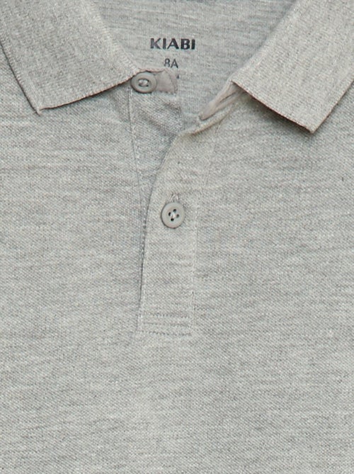 Polo manches longues en maille piquée - Kiabi