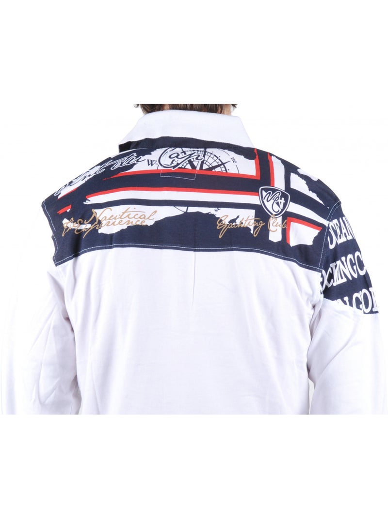 Polo manches longues garçon ECALANK - VENT DU CAP Blanc - Kiabi