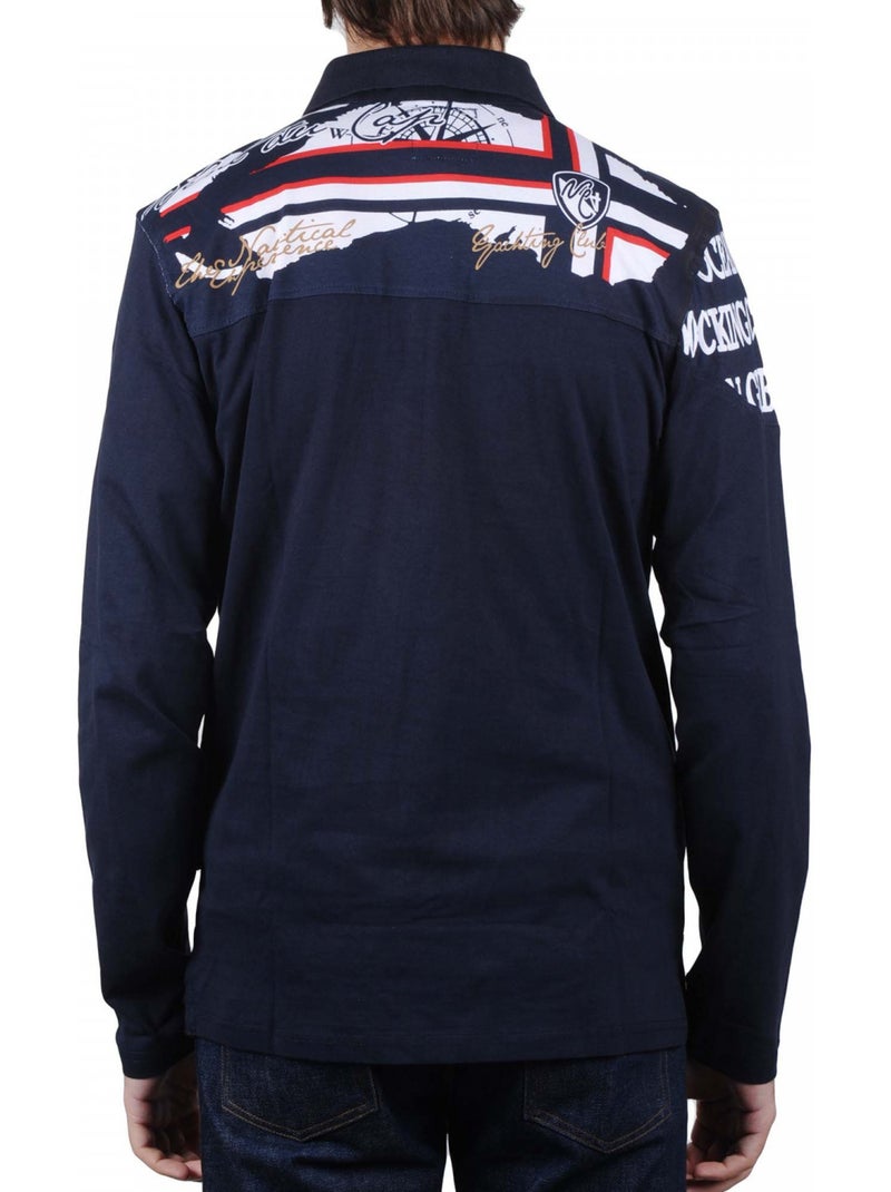 Polo manches longues garçon ECALANK - VENT DU CAP Bleu marine - Kiabi