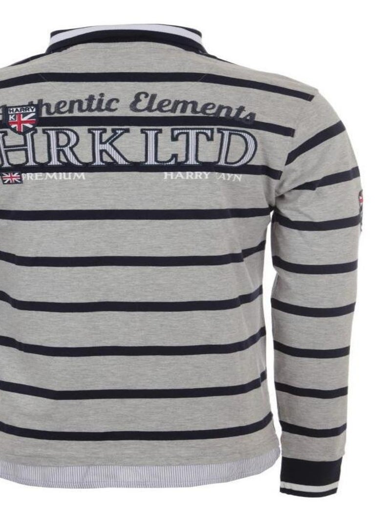 Polo manches longues garçon ECALAORI - HARRY KAYN Gris - Kiabi