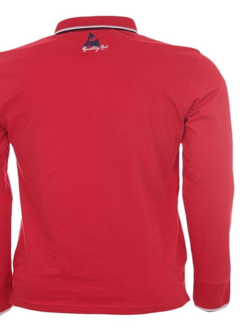 Polo manches longues garçon ECAPLANO - VENT DU CAP Rouge - Kiabi
