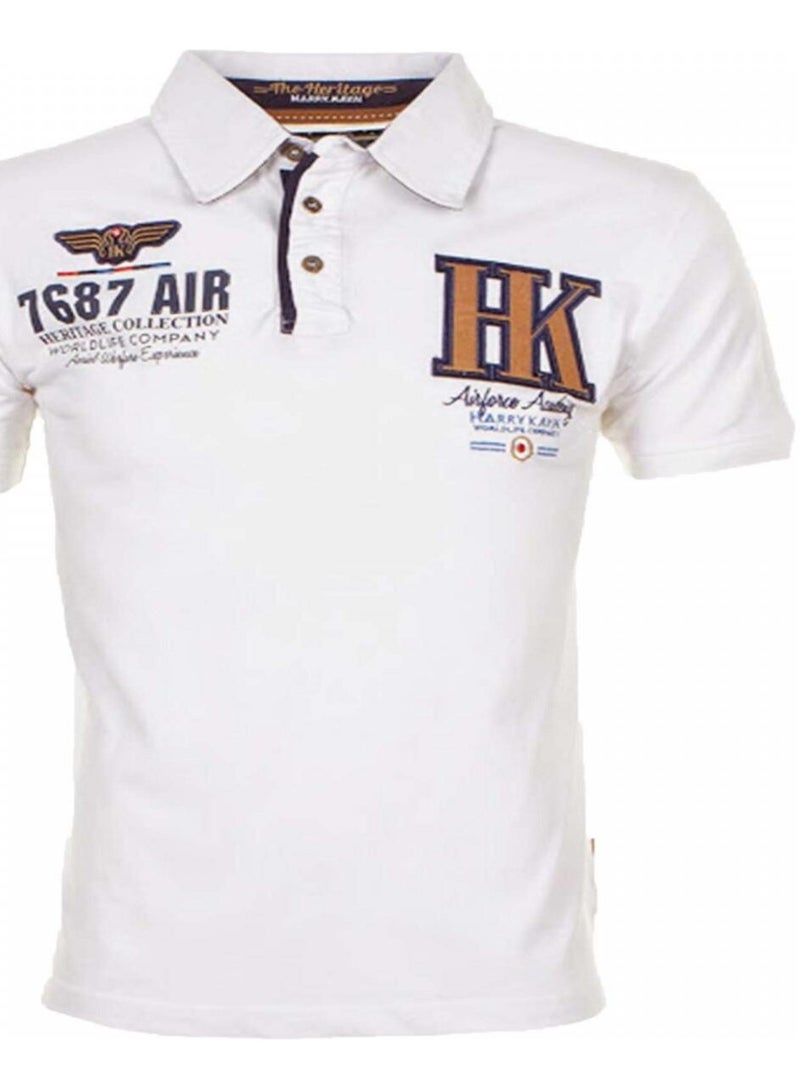 Polo manches longues garçon ECAYN - HARRY KAYN Blanc - Kiabi