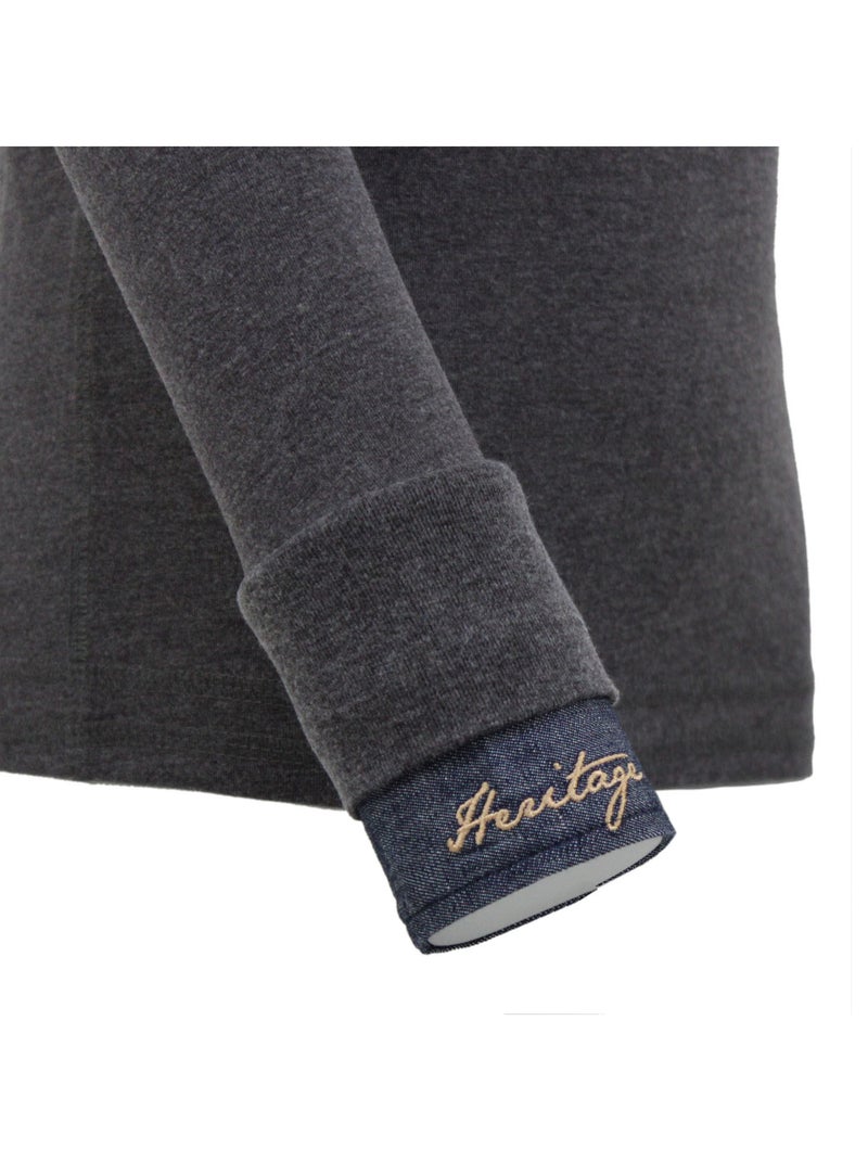 Polo manches longues garçon ECAZBA - HARRY KAYN gris anthracite - Kiabi